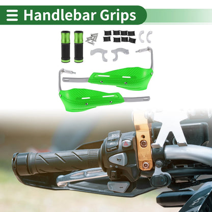 Hand Grips Cover for Motorcycle Aluminum Alloy Rubber Green