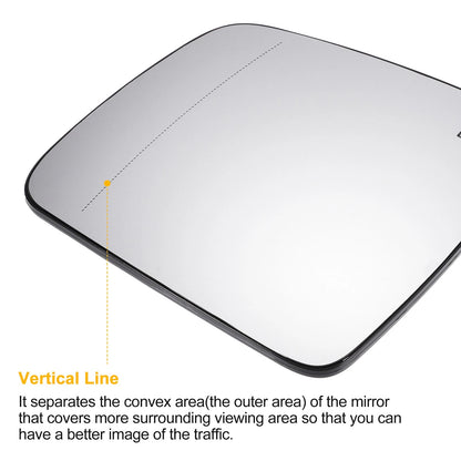 Left White Mirror Glass w/ Back Heated for Jeep Grand Cherokee