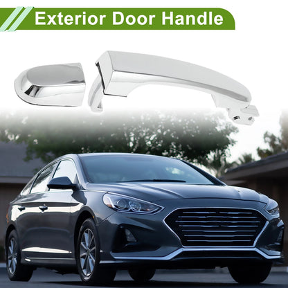Exterior Door Handle for Hyundai Kia Silver Tone Rear Right (2011-2016)