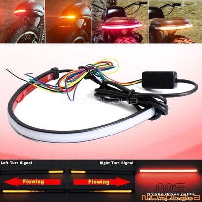 LED Tail Light Strip Tubes for Motorcycle ATV Moped Scooter Snowmobile