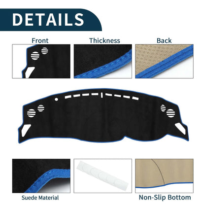 Dashboard Cover Mat for Toyota 86 2012 Sun Protector Pad Black Blue