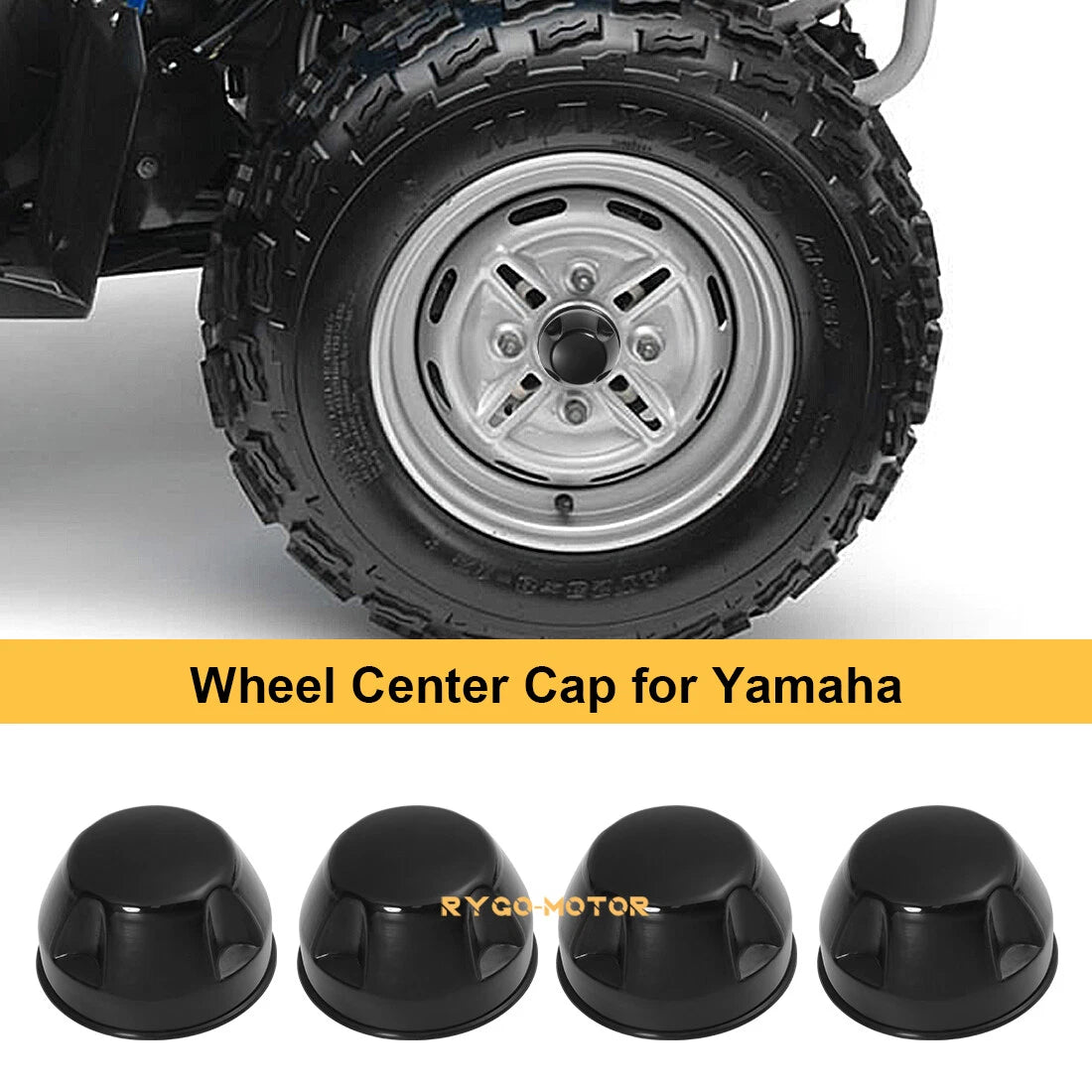 4 x CENTER WHEEL HUB CAP COVER for YAMAHA BIG BEAR GRIZZLY KODIAK 400 450