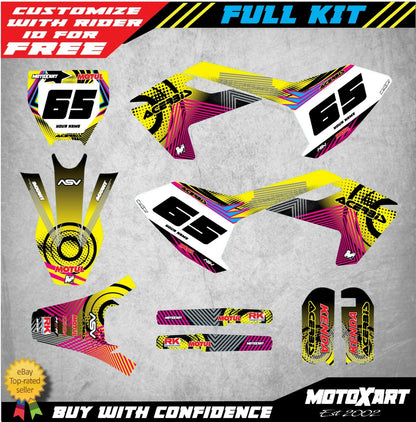 NEON Custom Graphics Kit Decals for Husqvarna TC 65 (2017-2023)