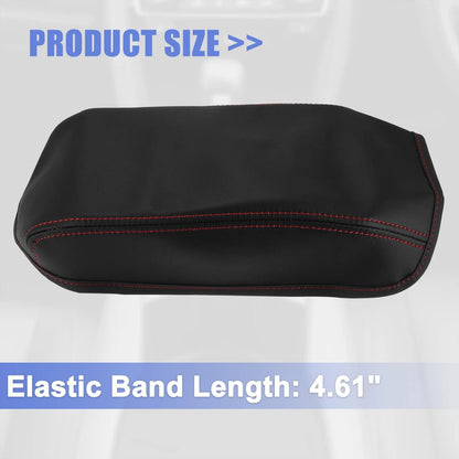 Microfiber Leather Armrest Cover Pad for Honda Civic (2012-2015) Black/Red