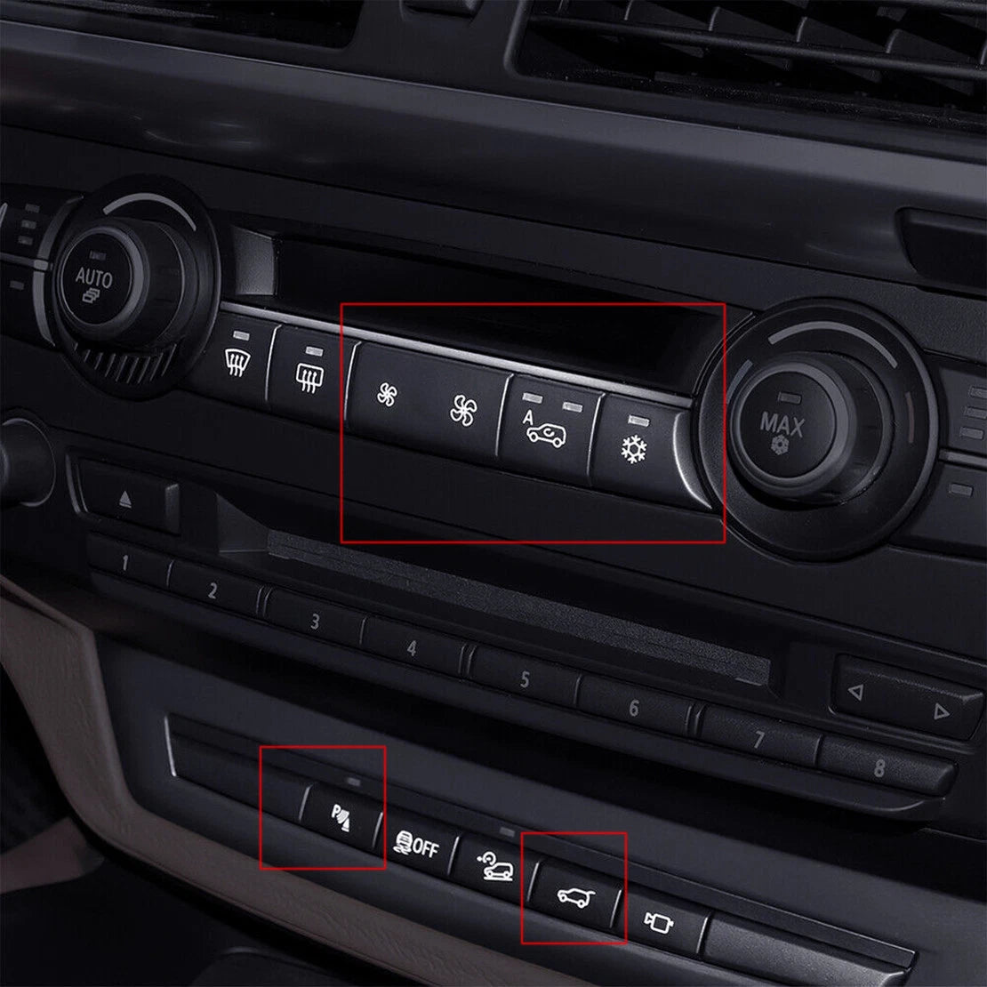 A/C Switch Control Button Cover Trim for BMW X6 E71 (2008-2014)
