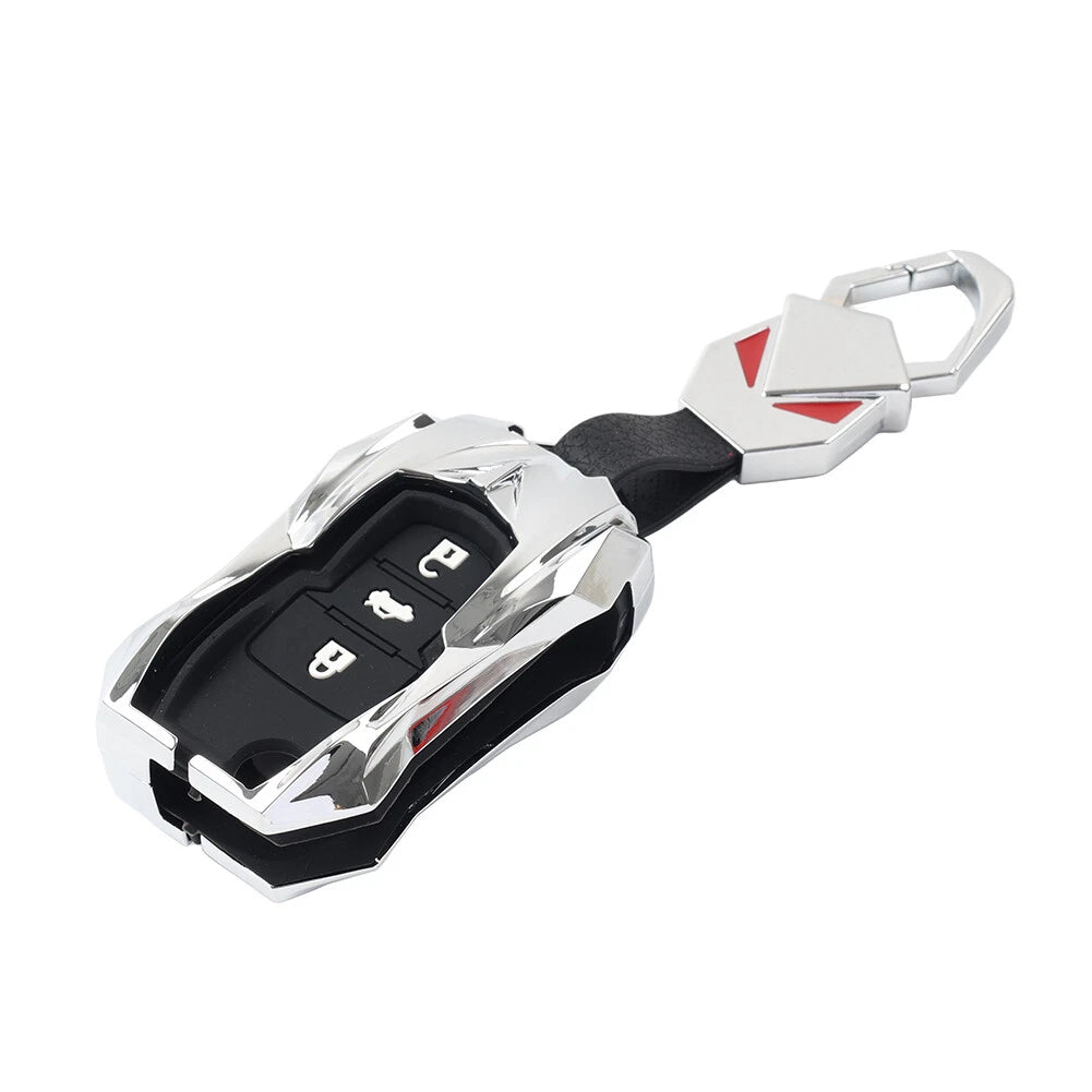 Silver 3-Button Key Remote Cover Case for VW Gran Lavida (2013-2017)