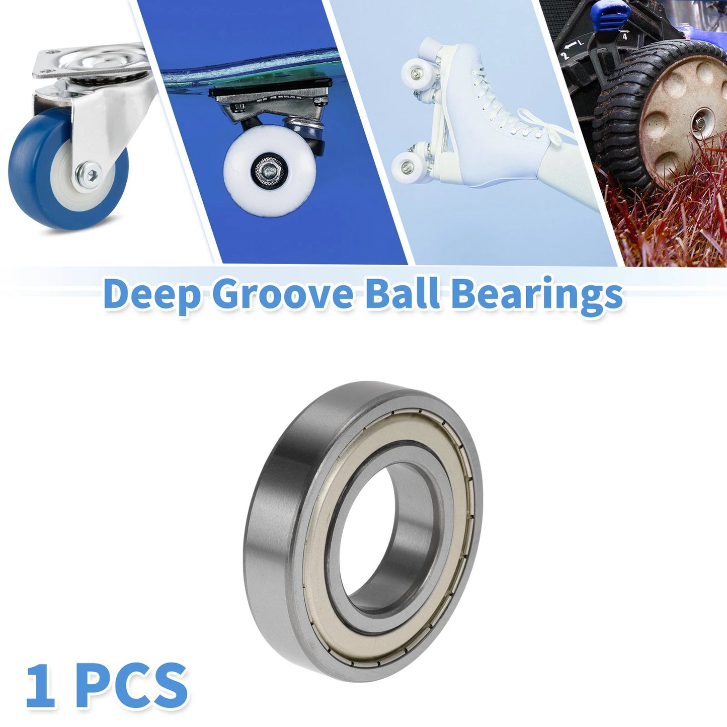 Deep Groove Ball Bearings 40x80x18mm Silver Tone