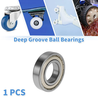 Deep Groove Ball Bearings 40x80x18mm Silver Tone