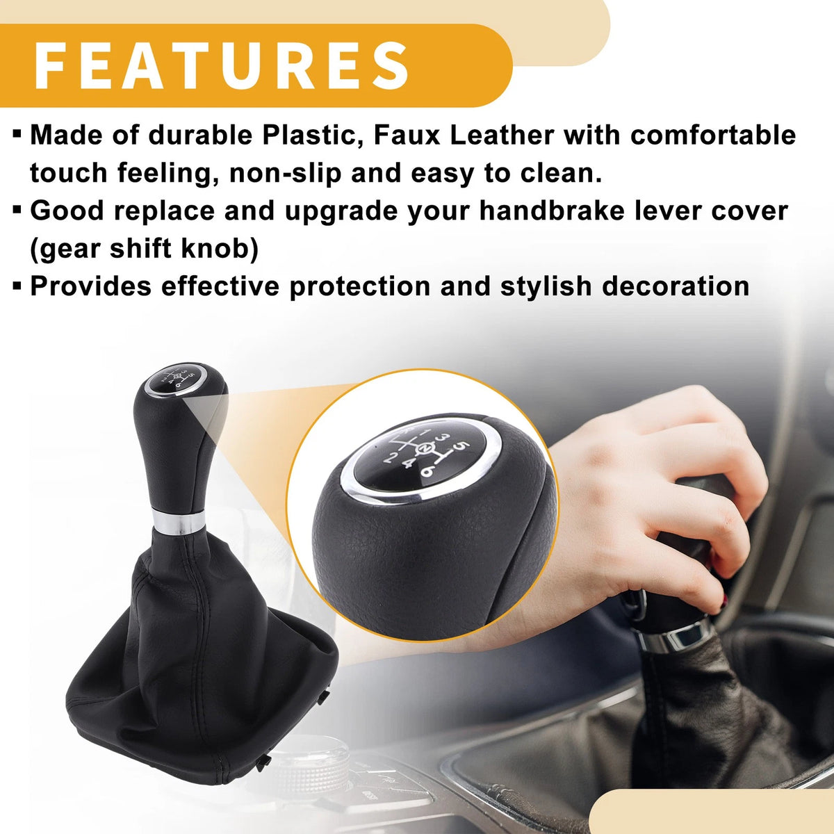 6 Speed Gear Shifter Knob & Cover for Mercedes-Benz C-Class (2000-2007)