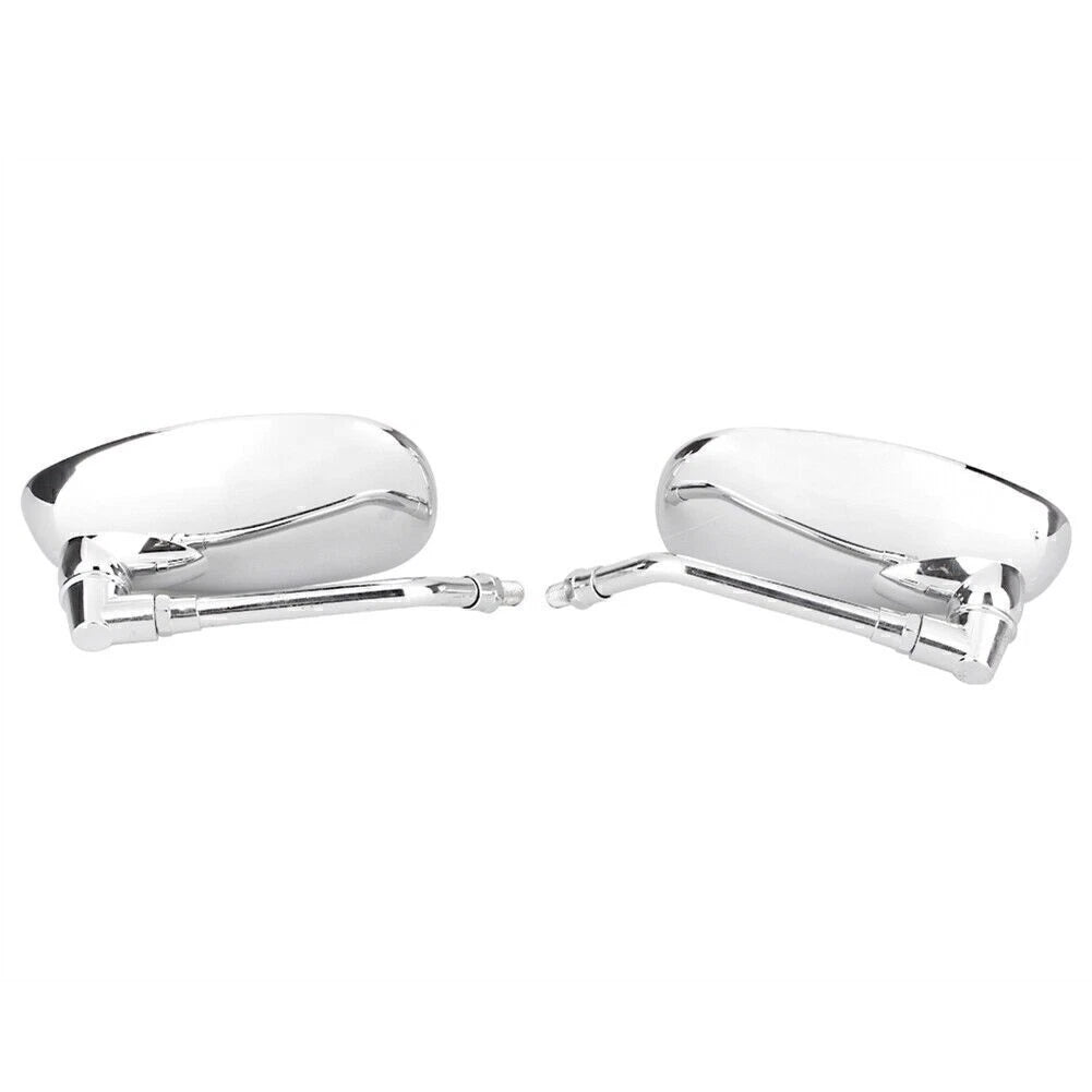 2 x 10mm Chrome Thread Oval Side Mirrors for Make & Model