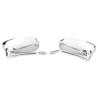 2 x 10mm Chrome Thread Oval Side Mirrors for Make & Model