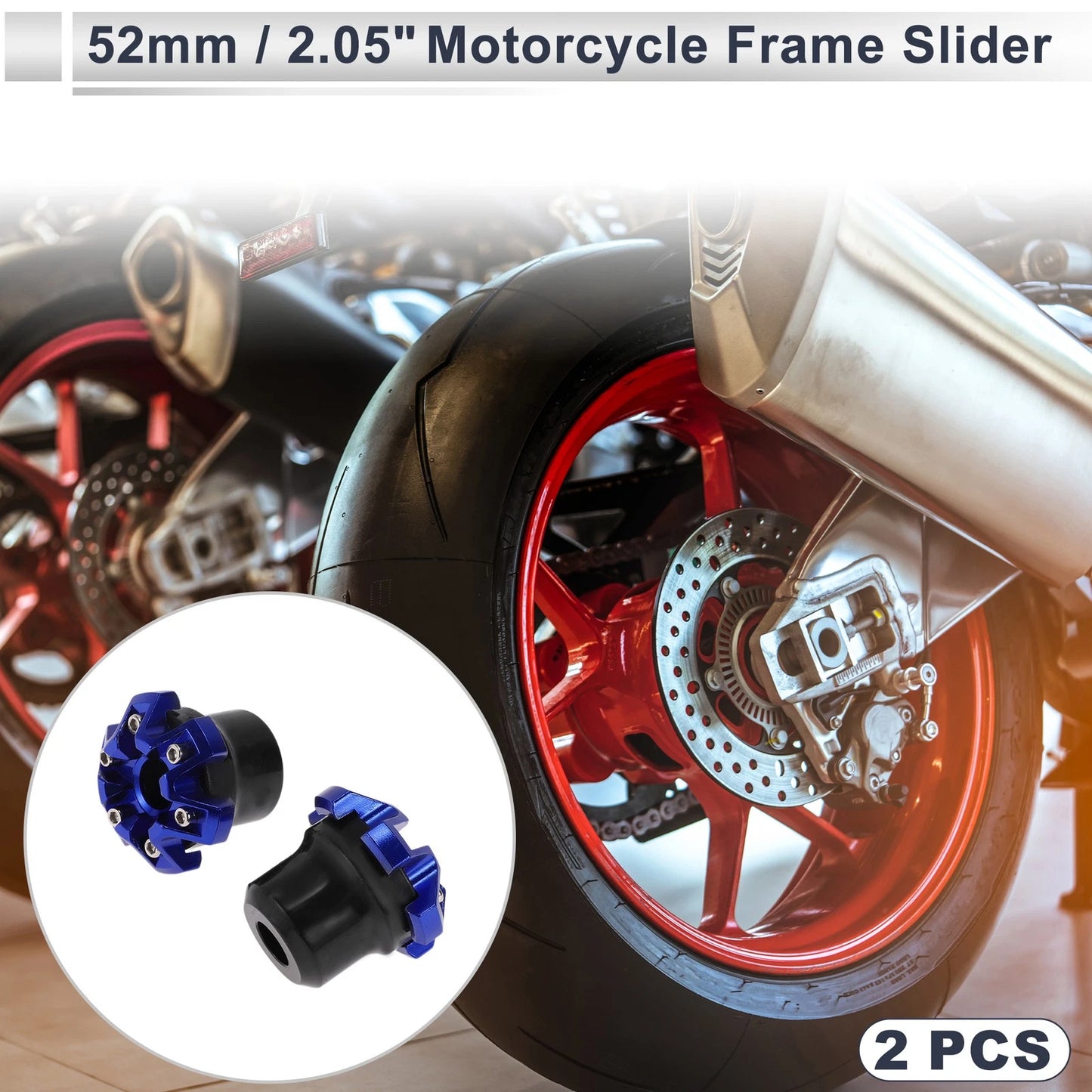 14mm 2 x Aluminum Alloy Plastic Motorcycle Slider Frame for Motorcycle