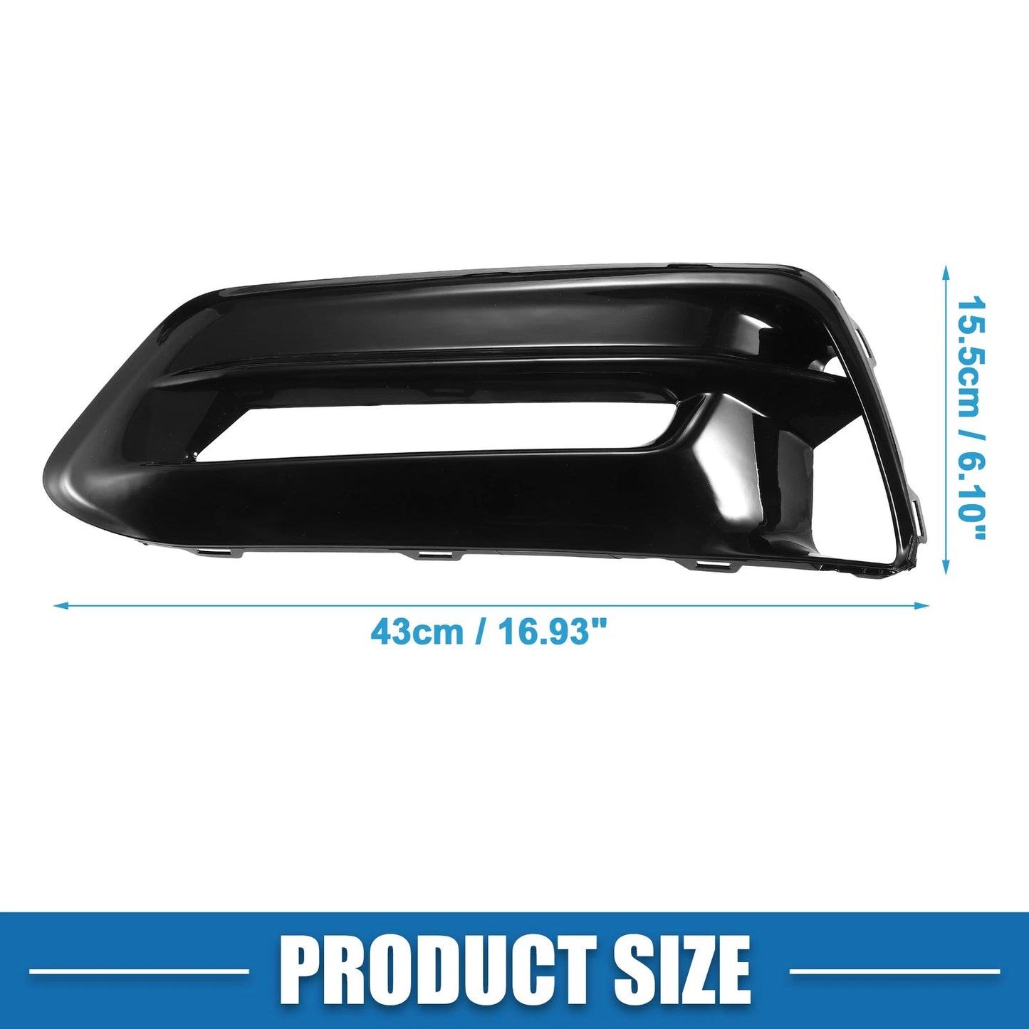 Fog Light Grille Cover for Honda Accord (2018-2020) Glossy Black