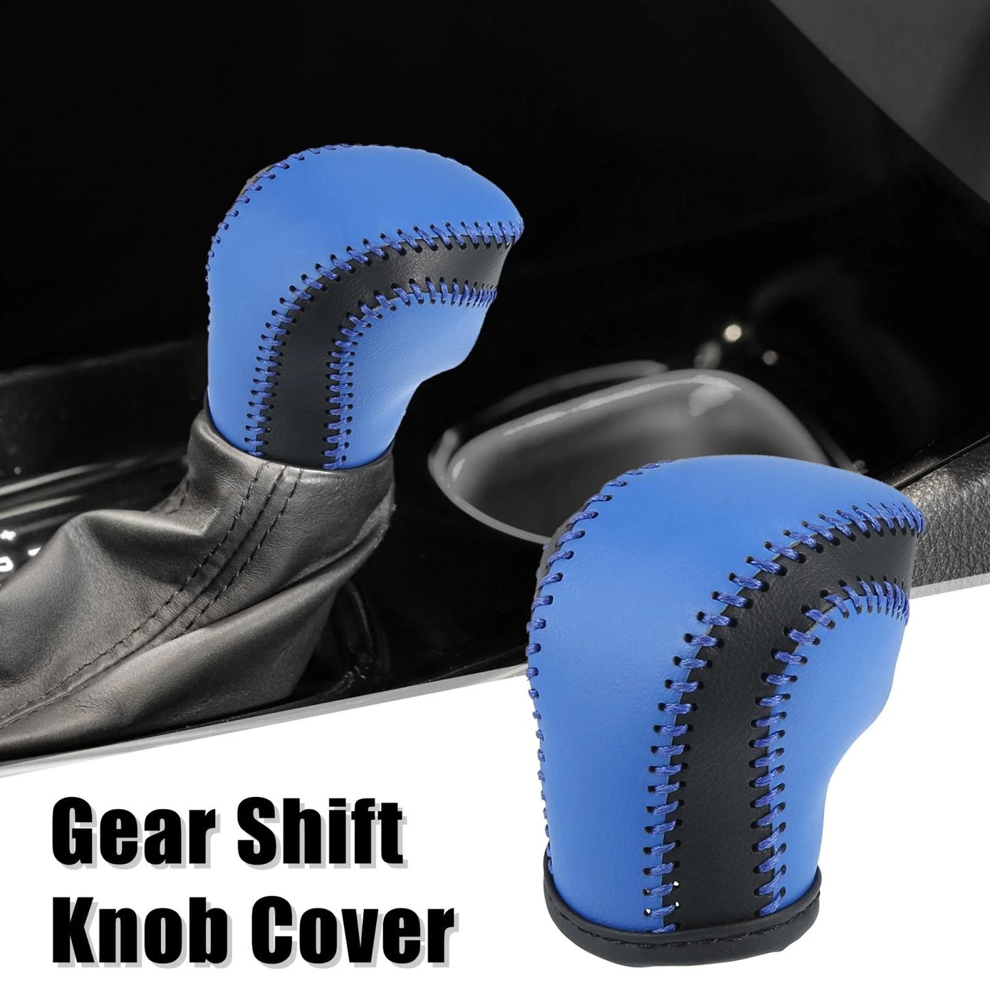 Blue Faux Leather Gear Shift Knob Cover for Toyota C-HR (2018–2019)