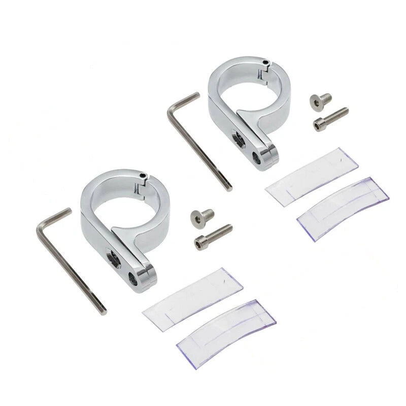 1 1/4" Chrome Universal Handlebar Mounts for Harley