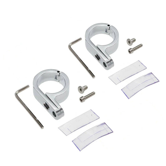 1 1/4" Chrome Universal Handlebar Mounts for Harley