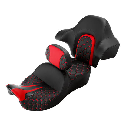 Driver Passenger Seat & Backrest Pad for Harley Road Glide (2014 - 2023)
