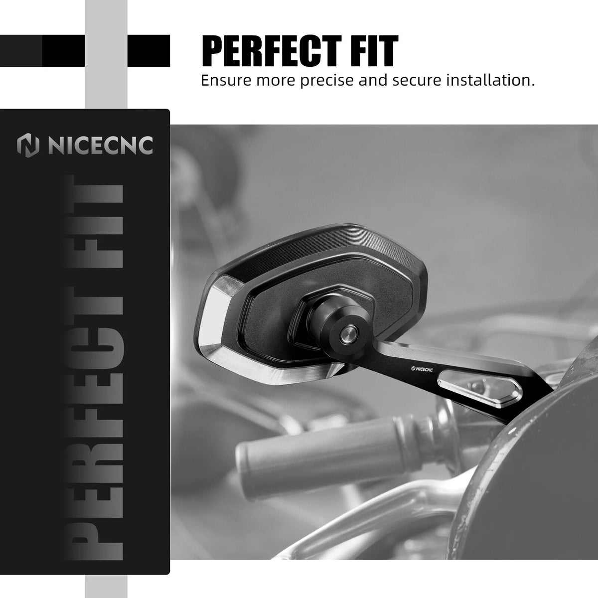 NICECNC 2 x Rearview Mirrors Aluminum for Harley Ultra Limited (2014-2024)