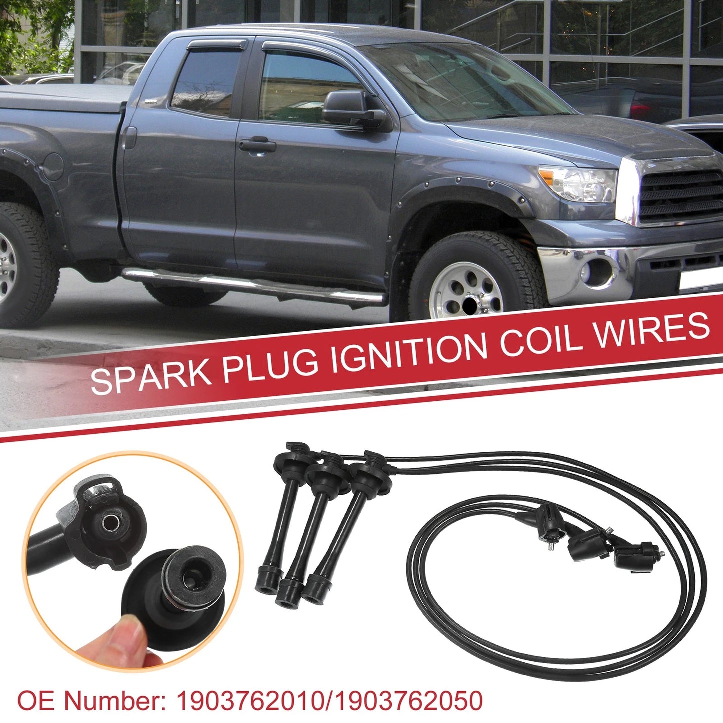 3pcs Spark Plug Wire Ignition Cable for Toyota Tundra (00-04)