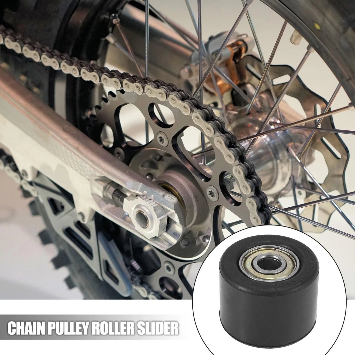 2 x 8mm Motorcycle Chain Pulley Roller Slider for Yamaha YFZ350