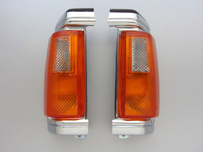 Chrome Corner Light Signal Indicators for Nissan Navara D21 (1990-1992)