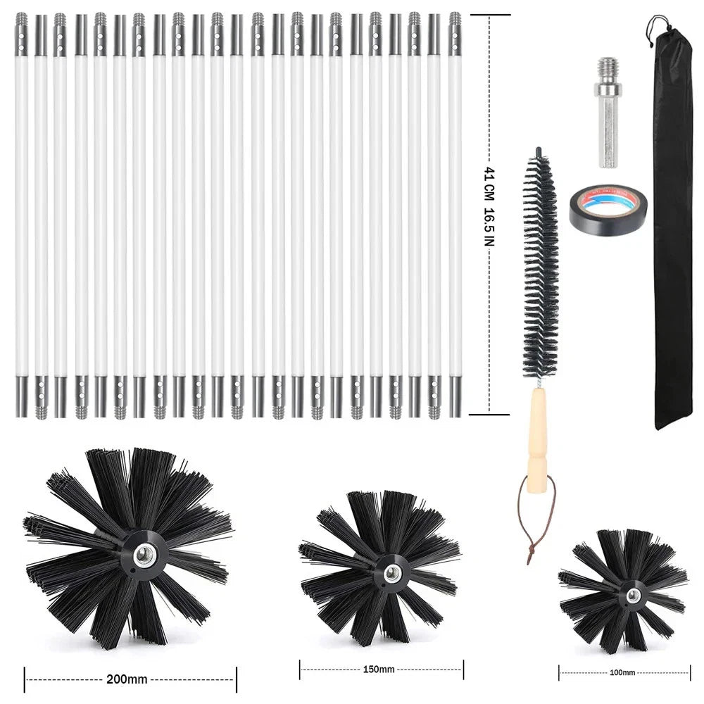 30 pcs Chimney Cleaning Brushes for Duct Vent Sweep Tool
