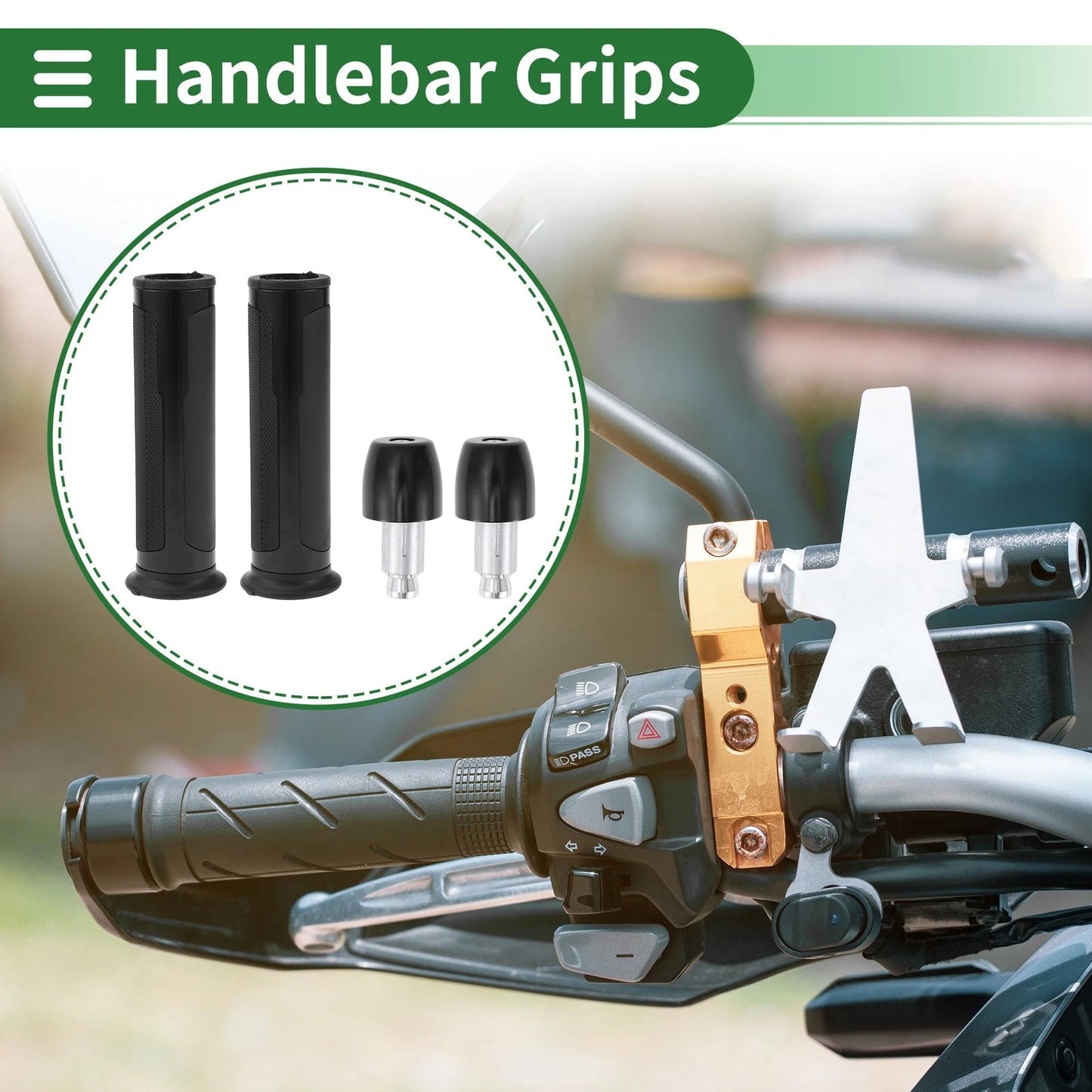 7/8" 22mm Hand Grips Cover Set for Motorcycle