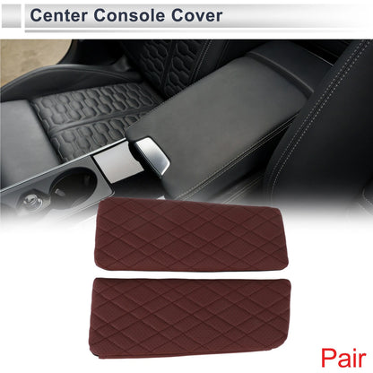 Center Console Cover with Storage Bag for BMW 7 Series (2016-2022) Red 1 Pair