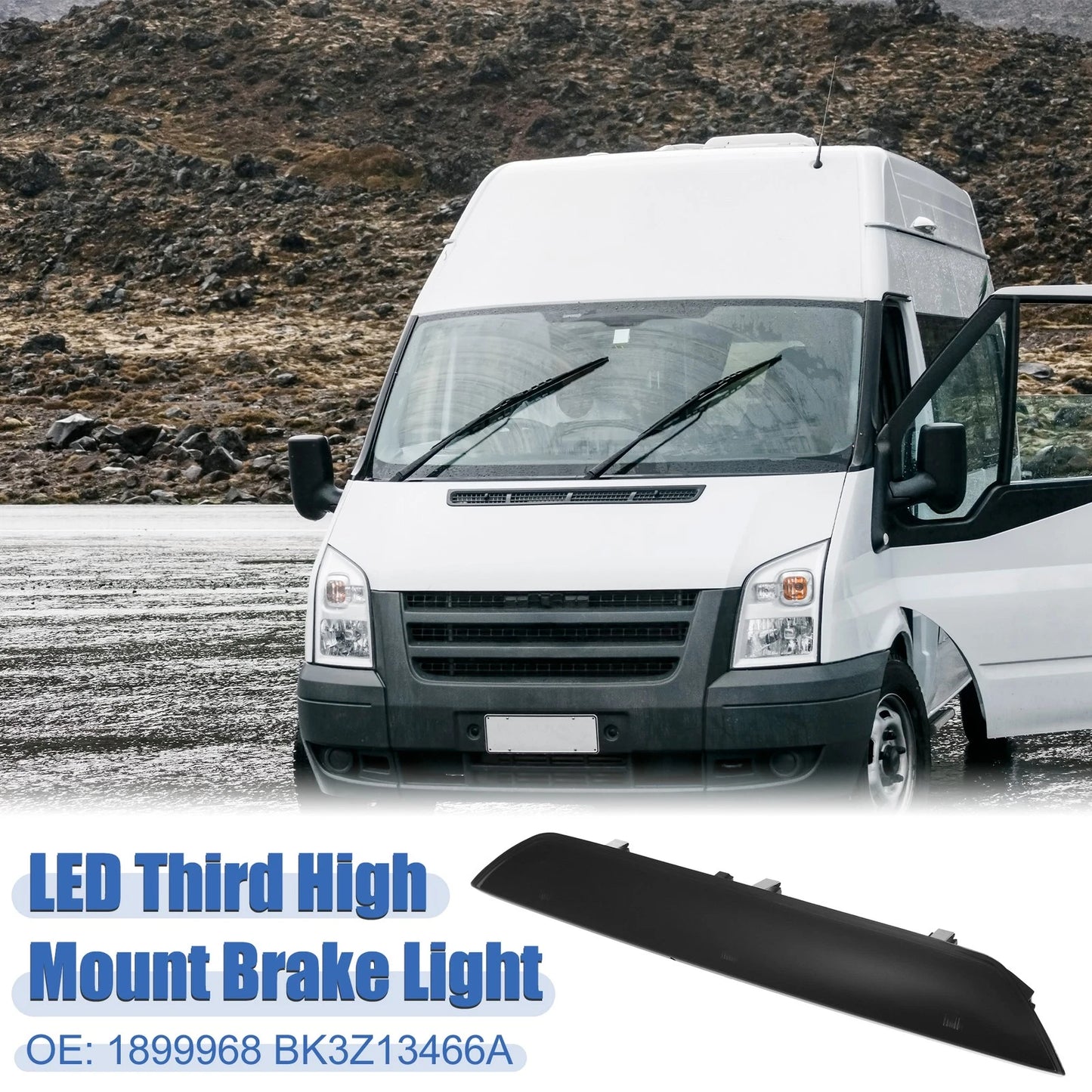High Level Third Brake Light Black Lens for Ford Transit-150 (2015-2017)