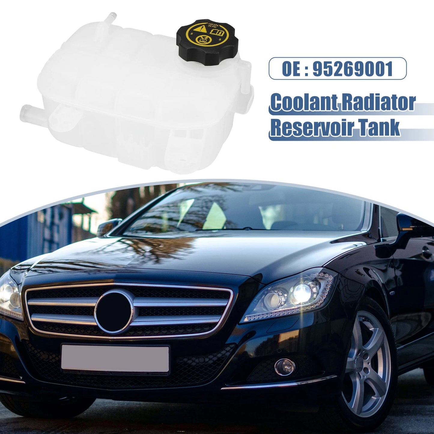 1 Set Coolant Radiator Reservoir Tank Coolant Bottle with Cap for Buick