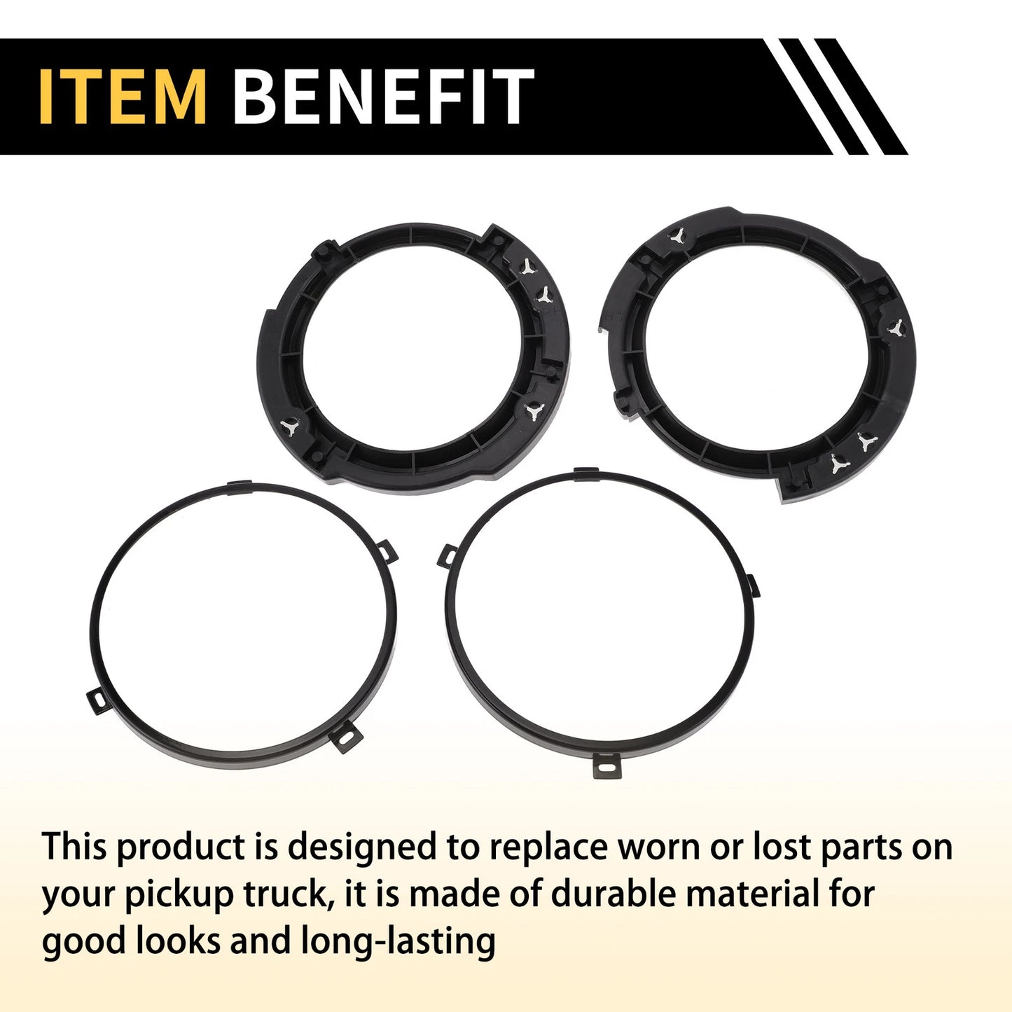 7 Inch Round Headlight Mounting Bracket Set for Jeep Wrangler (2007-2018)