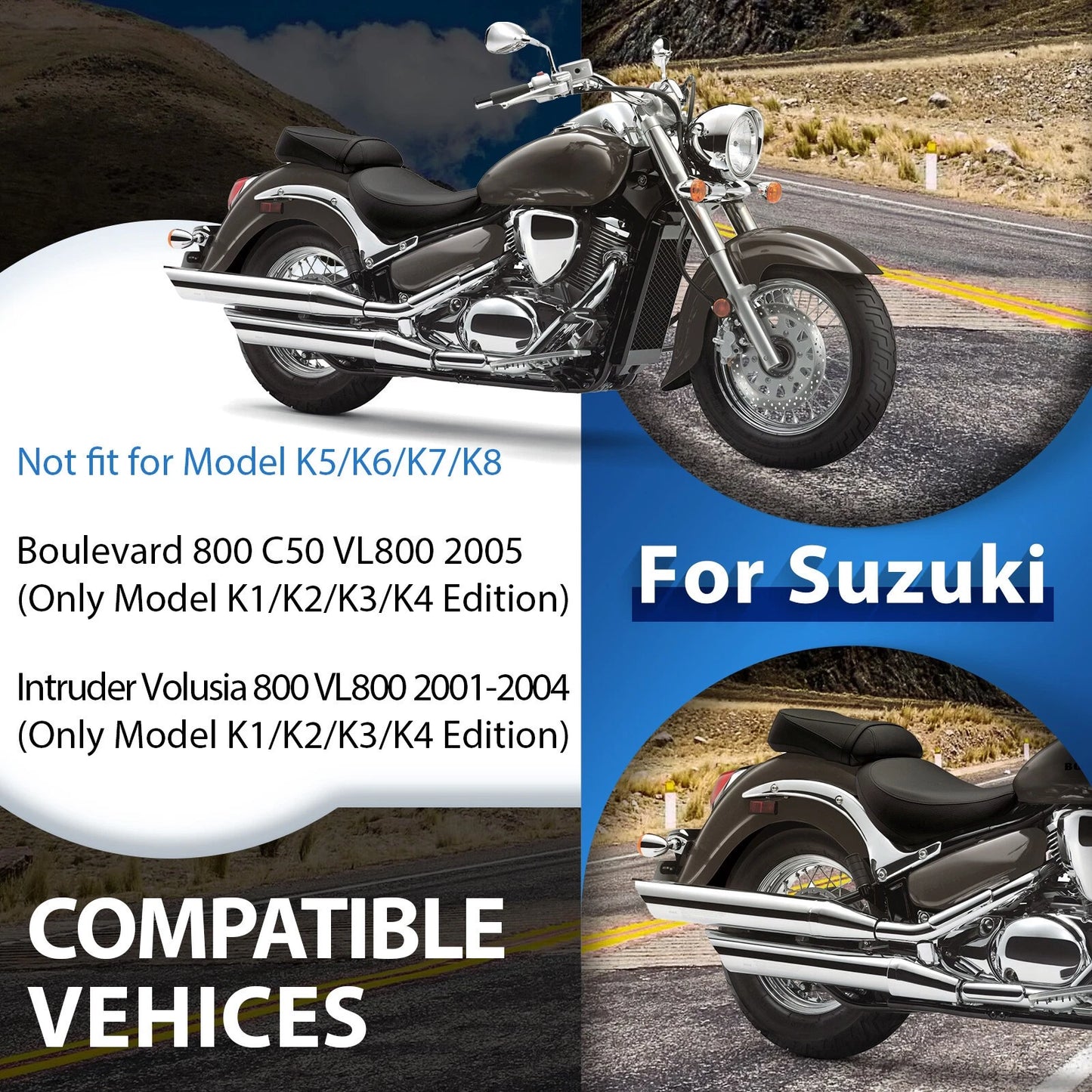 Air Filter Cleaner Element for Suzuki VL800 Volusia (2001–2010)