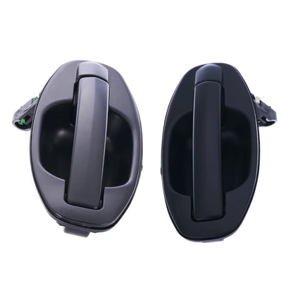 2 x Rear Outer Door Handles Black for Hyundai Santa Fe (2000-2005)