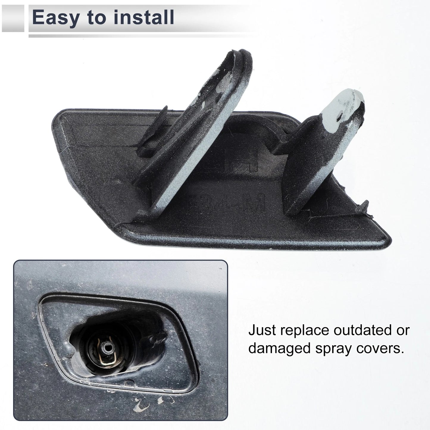 Bumper Headlight Washer Nozzle Cover for BMW 335i GT (2012-2015)