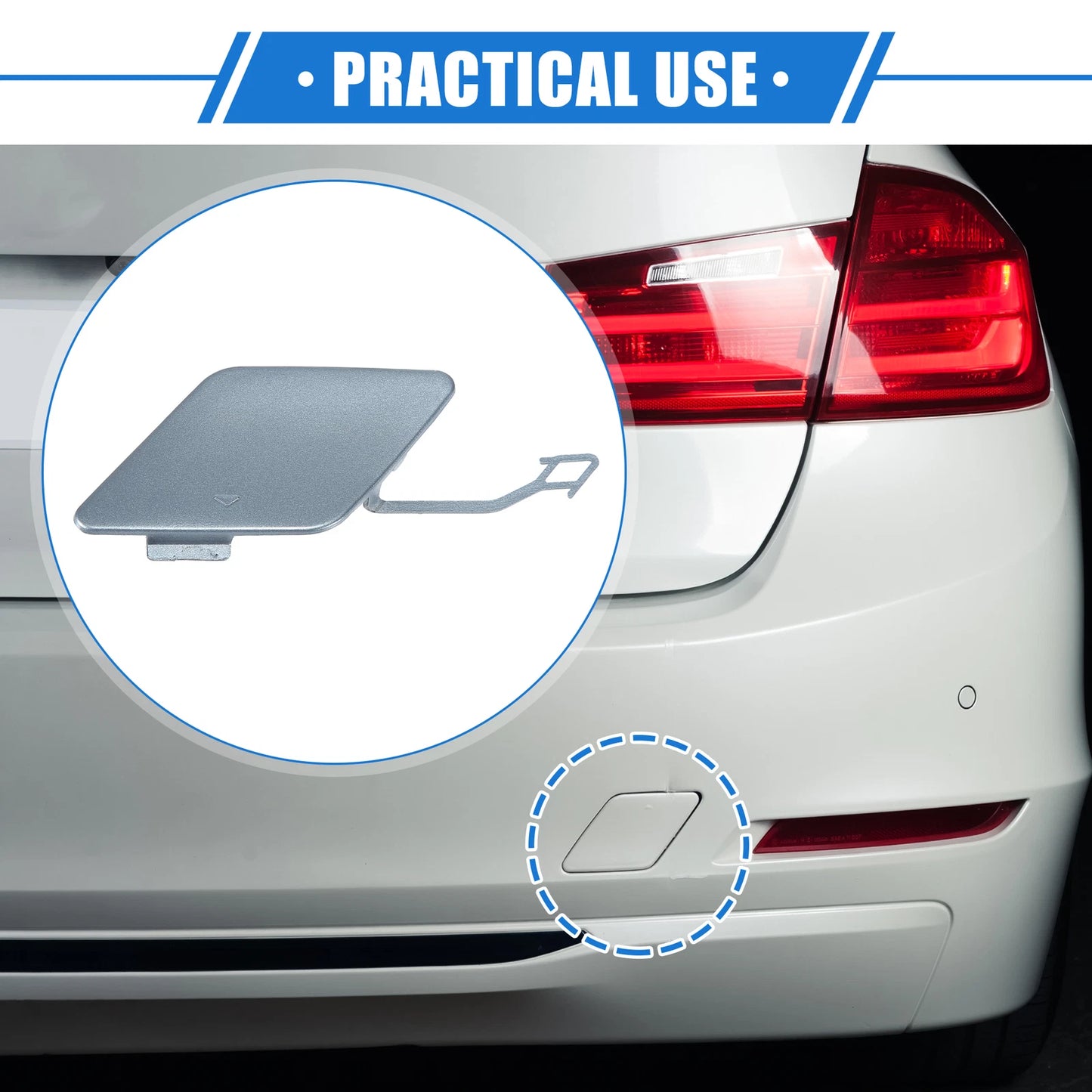 Rear Bumper Tow Hook Eye Hole Cover for BMW 3 F30 2012-2015 Blue