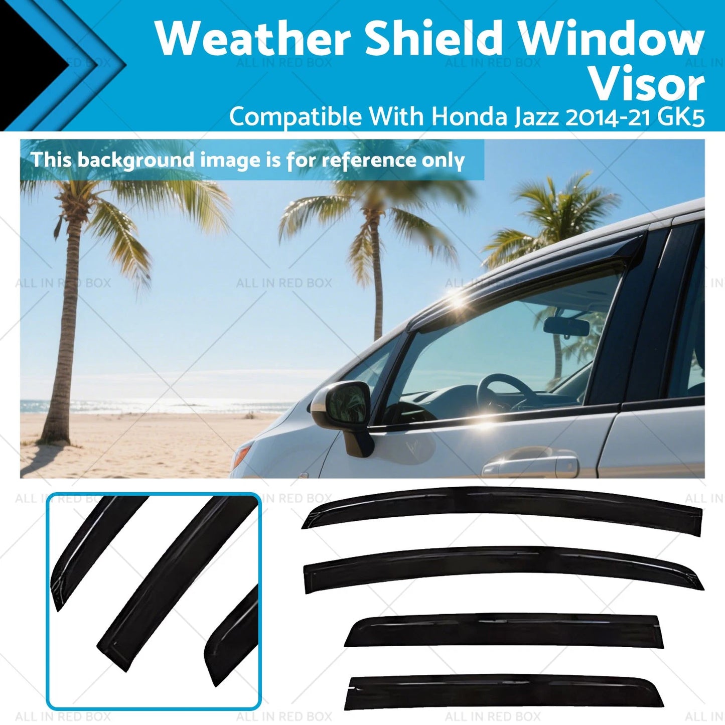 4Pcs Window Visors for Honda Jazz (2014-2021)