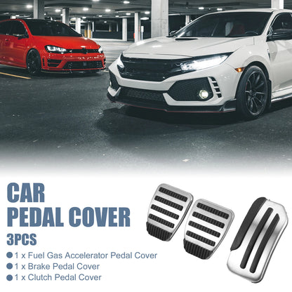 3 x Accelerator & Brake Pedal Covers for Nissan Juke, Leaf (2011-2018)