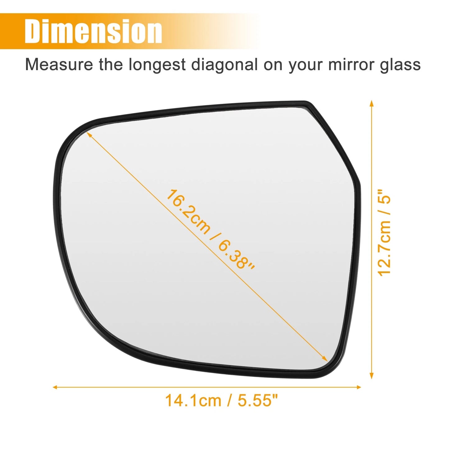 Heated Right Side Rearview Mirror Glass for Nissan Micra (2003-2010)