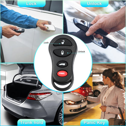 Keyless Entry Remote Key Shell Cover for Jeep & Dodge (2007-2023)