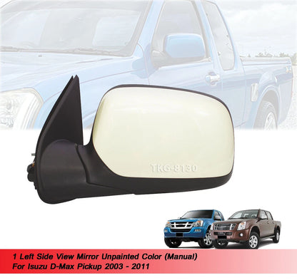 LH Manual Side View Mirror for Isuzu D-Max 2003-2011 (2003-2011)