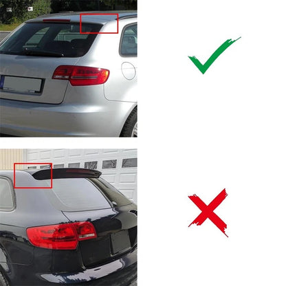 Real Carbon Fiber Rear Roof Spoiler Wing for Audi A3 8P 2004-2008 Gloss