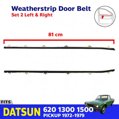 Inner Weatherstrip Door Belt w/o Vent Pair Fits Datsun 620 Pickup 1972-79 D07