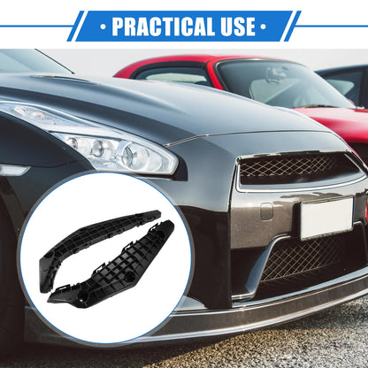 Pair Front Left Right Bumper Brackets Cover Black for Toyota Highlander