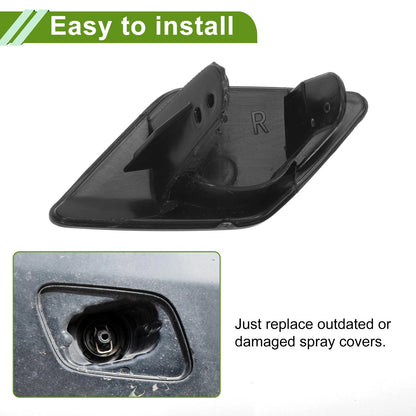 Front Right Washer Nozzle Cover for BMW 428i 2014-2016 (2 x Gray Caps)