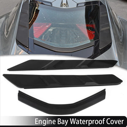 2 x Rear Dry Bay Vent Blocks Waterproof Cover for Corvette C8 Coupe (2020+)