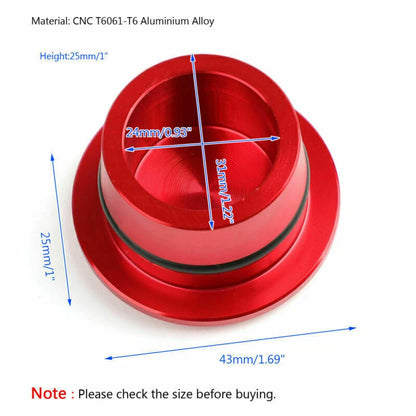 CNC Frame Hole Cover Guard Red for Yamaha T-Max 530 (2005-2016)