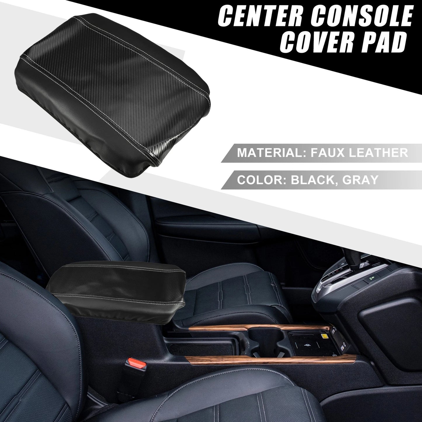 Center Console for Toyota Venza Carbon Fiber Black Gray (2021-2023)