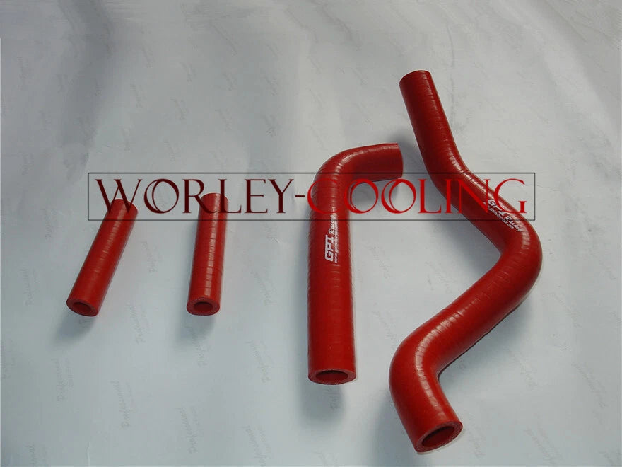 Silicone Radiator Hose Kit for Kawasaki KX125 (1994-2002) 2 x RED