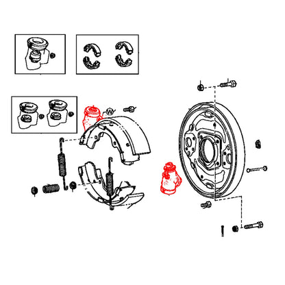 Front Wheel Brake Cylinder RHS for Toyota Hilux 1978-1983