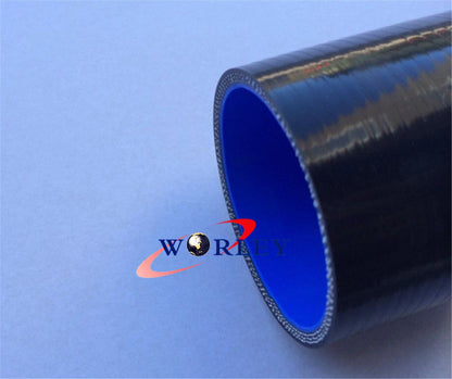 2 x 2.5" Silicone Straight Joiner Coupling Hose for NJ-BLACK